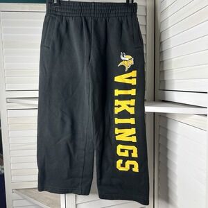Minnesota‎ Vikings Youth 8 NFL Team Black Fleece Sweatpants Joggers